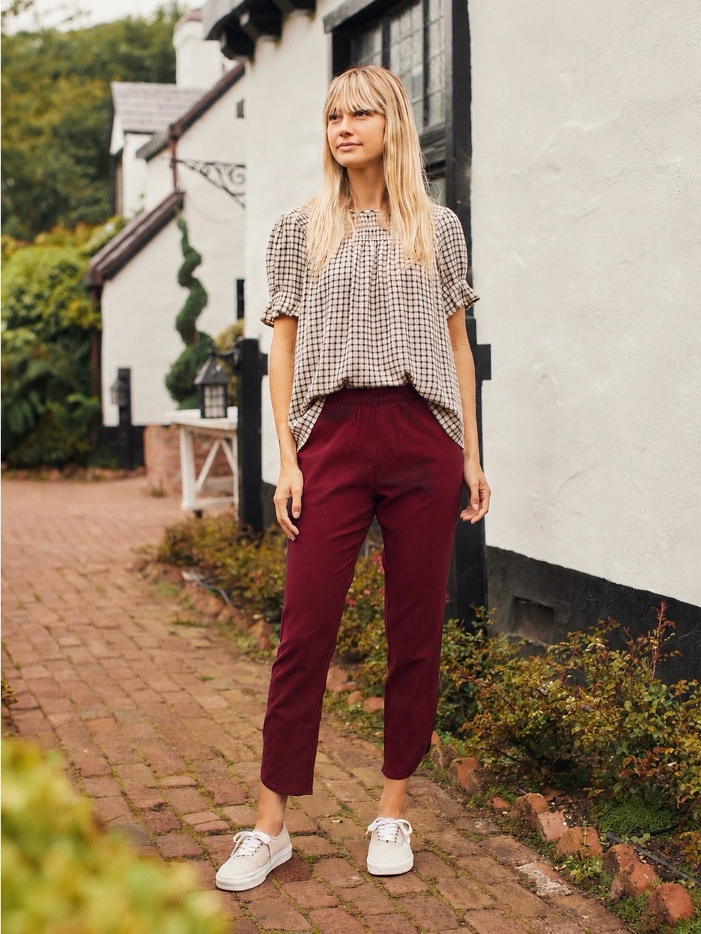 Marine Layer | Allison Cabernet Pants in Burgundy Wine ~ New w/ Tags Large
